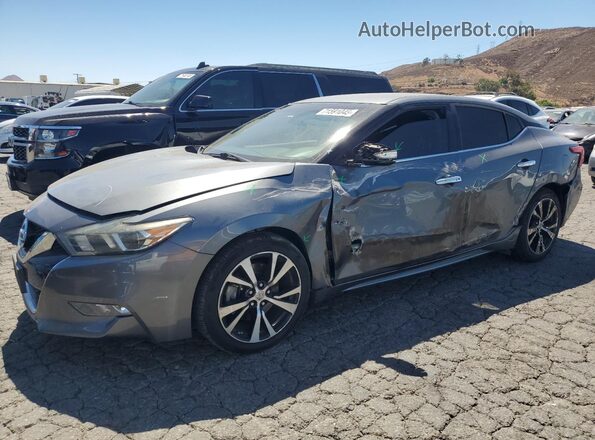 1N4AA6AP5JC391569 2018 NISSAN MAXIMA Gray Vista tres cuartos delantera izquierda