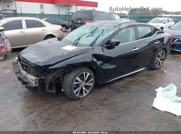1N4AA6AP7JC368729 2018 NISSAN MAXIMA Черный Передняя левая четверть