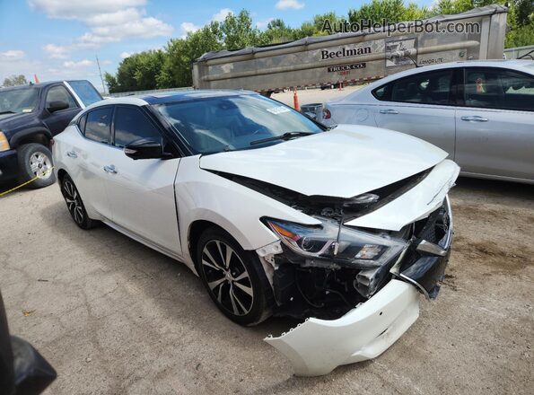 1N4AA6AP8JC397785 2018 NISSAN MAXIMA Белый Передняя правая четверть