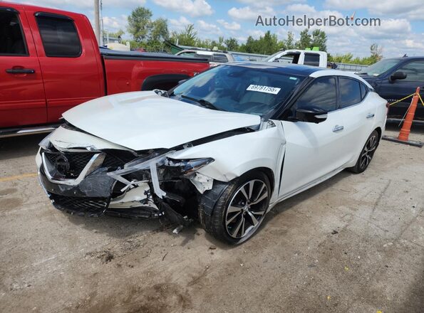 1N4AA6AP8JC397785 2018 NISSAN MAXIMA Белый Передняя левая четверть