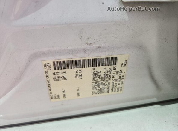 1N4AA6AP8JC397785 2018 NISSAN MAXIMA Белый Вид подкапотного пространства