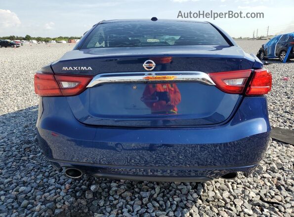 1N4AA6APXJC399876 2018 NISSAN MAXIMA Blue Widok z tyłu
