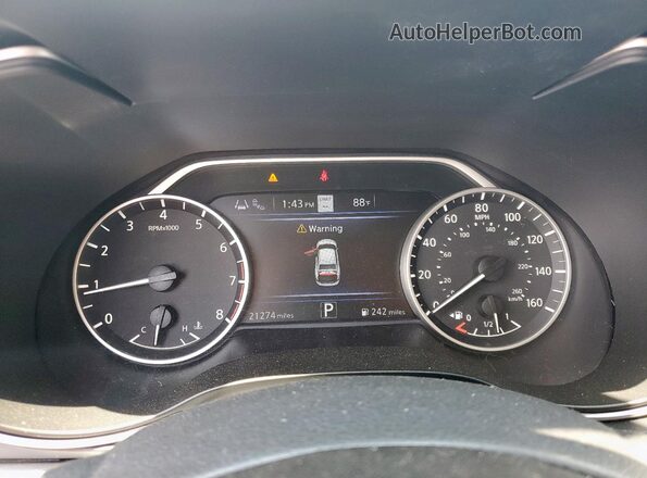 1N4AA6CV2LC364909 2020 NISSAN MAXIMA Blue ხელსაწყოთა პანელის ხედი