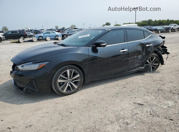 1N4AA6CV7MC506673 2021 NISSAN MAXIMA Черный Передняя левая четверть
