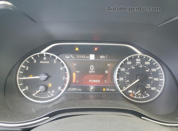 1N4AA6CVXMC508580 2021 NISSAN MAXIMA Черный Вид щитка приборов