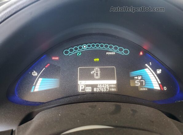 1N4AZ0CP4GC306460 2016 NISSAN LEAF Gray Widok zestawu wskaźników