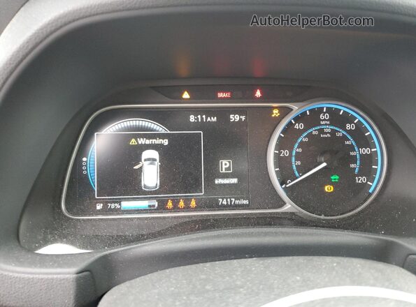 1N4AZ1BV3SC559395 2025 NISSAN LEAF Blue ხელსაწყოთა პანელის ხედი