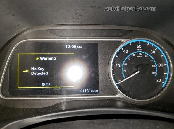 1N4BZ1DV7MC555161 2021 NISSAN LEAF White Вид щитка приладів