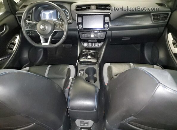 1N4BZ1DV7MC555161 2021 NISSAN LEAF White Вид панелі приладів