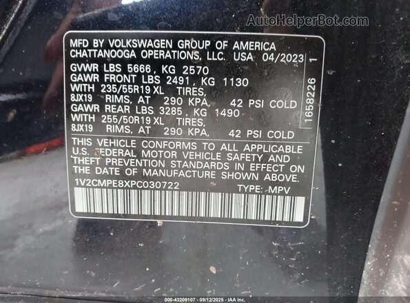 1V2CMPE8XPC030722 2023 VOLKSWAGEN ID.4 Black ძრავის განყოფილების ხედი