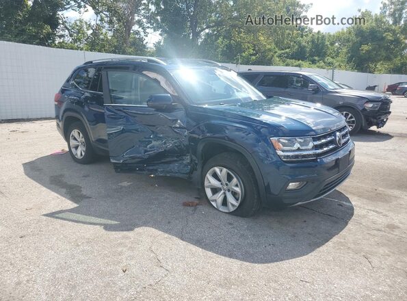 1V2DR2CA4JC547522 2018 VOLKSWAGEN ATLAS Blue Przód prawy