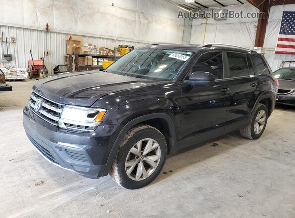 1V2HR2CA1JC509604 2018 VOLKSWAGEN ATLAS Black წინა მარცხენა ხედი სამი მეოთხედიდან