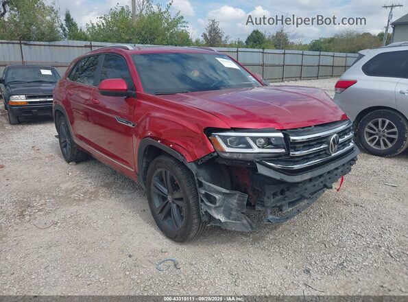 1V2PE2CA0MC204185 2021 VOLKSWAGEN ATLAS Красный Передняя правая четверть