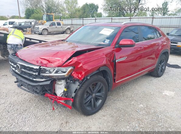 1V2PE2CA0MC204185 2021 VOLKSWAGEN ATLAS Красный Передняя левая четверть