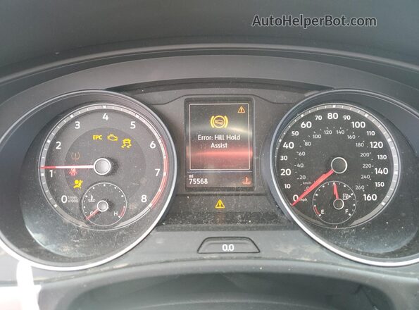 1V2RR2CA1JC565076 2018 VOLKSWAGEN ATLAS White Widok zestawu wskaźników