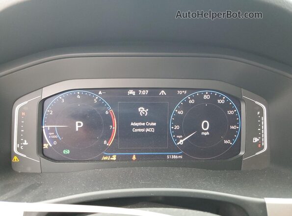1V2TP2CAXMC587299 2021 VOLKSWAGEN ATLAS Black Widok zestawu wskaźników
