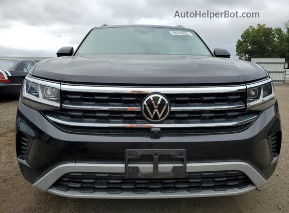 1V2TP2CAXMC587299 2021 VOLKSWAGEN ATLAS Black Widok z przodu