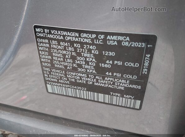 1V2WNPE89PC043522 2023 VOLKSWAGEN ID.4 Silver Engine compartment view