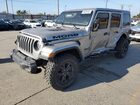 2019 Jeep Wrangler Unlimited Sahara Silver vin: 1C4HJXEG2KW513460