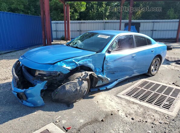 2C3CDXBG3JH335291 2018 DODGE CHARGER Blue Front left
