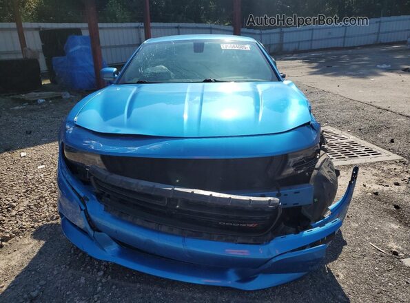 2C3CDXBG3JH335291 2018 DODGE CHARGER Blue Front view