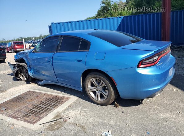 2C3CDXBG3JH335291 2018 DODGE CHARGER Blue Rear left