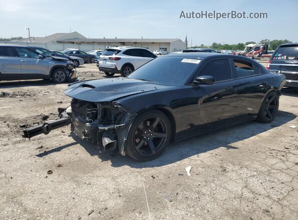 2C3CDXCT7JH133310 2018 DODGE CHARGER Black Առջևի ձախ երեք քառորդ տեսարան