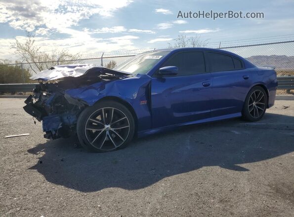 2C3CDXGJ4JH279785 2018 DODGE CHARGER Blue Przód lewy