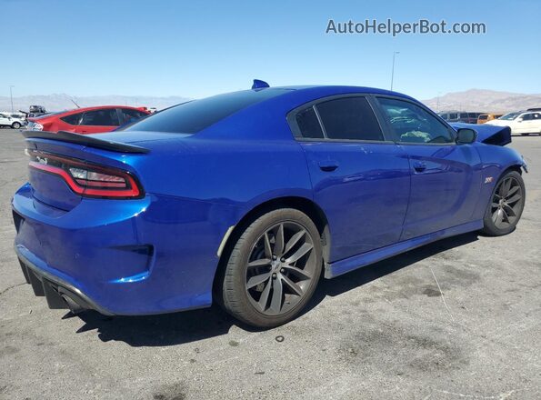 2C3CDXGJ4JH279785 2018 DODGE CHARGER Blue Tył prawy