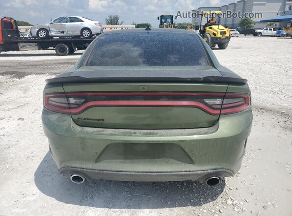 2C3CDXGJ5JH297504 2018 DODGE CHARGER Green უკანა ხედი