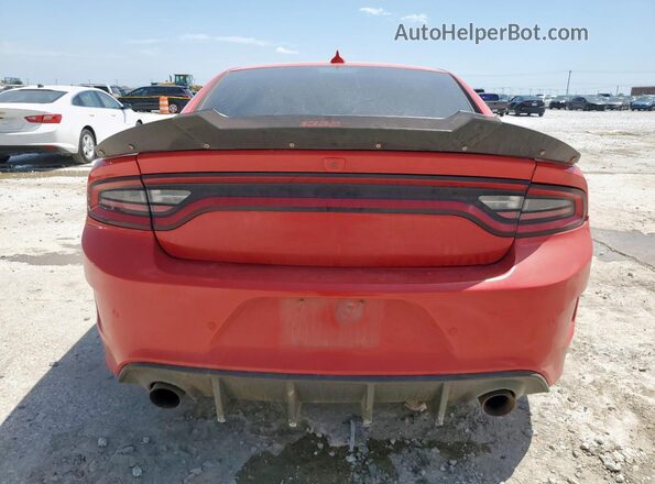 2C3CDXGJ8JH114144 2018 DODGE CHARGER Red Вид ззаду