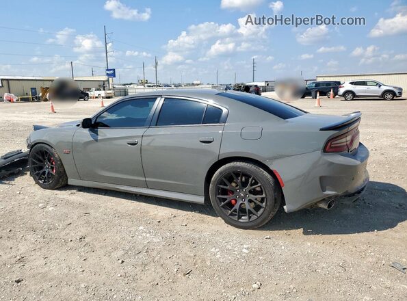 2C3CDXGJ8JH135348 2018 DODGE CHARGER Gray Trasero izquierdo