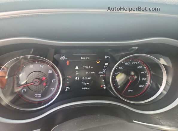 2C3CDXGJXJH122956 2018 DODGE CHARGER Серый Вид щитка приборов
