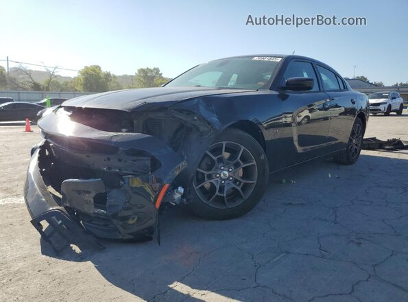 2C3CDXJG1JH201476 2018 DODGE CHARGER Черный Передняя левая четверть