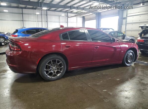 2C3CDXJG8JH136237 2018 DODGE CHARGER Burgundy Trasero derecho