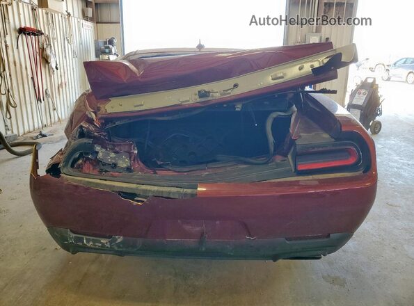 2C3CDZFJ6JH165929 2018 DODGE CHALLENGER Maroon Vista trasera
