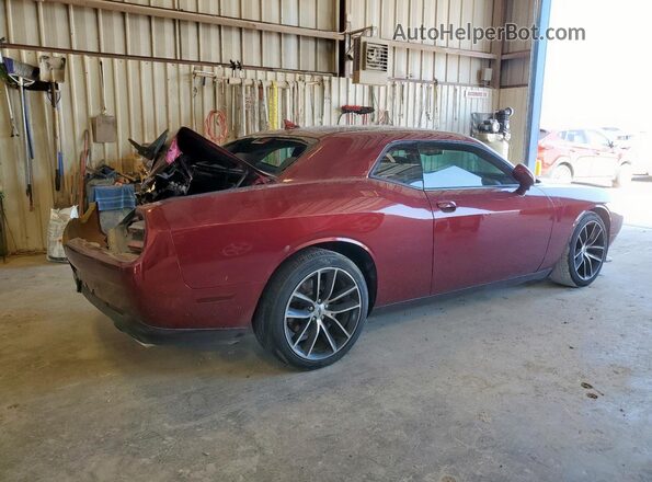 2C3CDZFJ6JH165929 2018 DODGE CHALLENGER Maroon Trasero derecho