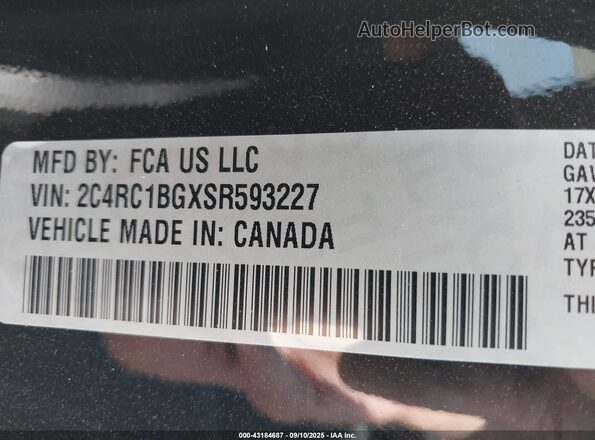 2C4RC1BGXSR593227 2025 CHRYSLER PACIFICA Black Engine compartment view