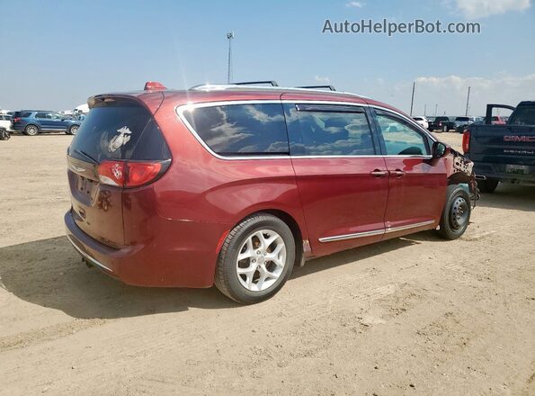 2C4RC1EGXJR203799 2018 CHRYSLER PACIFICA Maroon Հետևի աջ