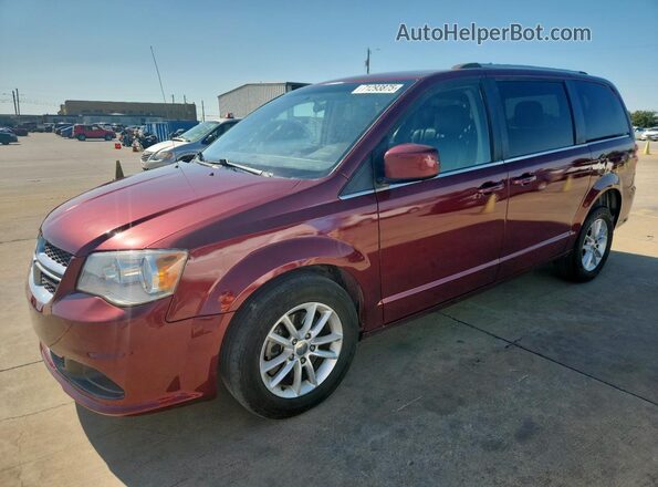 2C4RDGCGXJR266274 2018 DODGE GRAND Maroon წინა მარცხენა ხედი სამი მეოთხედიდან