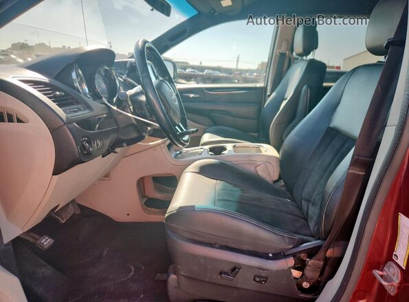 2C4RDGCGXJR266274 2018 DODGE GRAND Maroon წინა სალონის ხედი