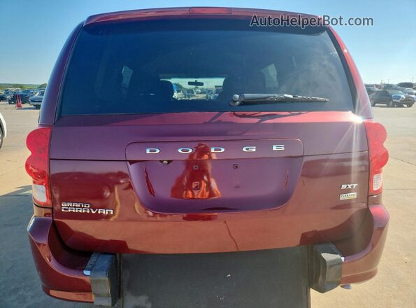 2C4RDGCGXJR266274 2018 DODGE GRAND Maroon უკანა ხედი