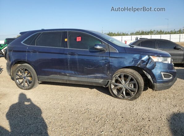 2FMPK4J82HBB69995 2017 FORD EDGE Синий Передняя правая четверть