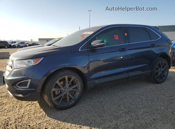 2FMPK4J82HBB69995 2017 FORD EDGE Синий Передняя левая четверть
