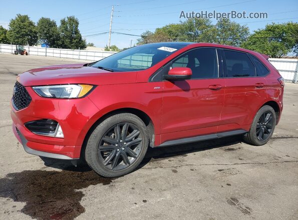 2FMPK4J90NBA01714 2022 FORD EDGE Красный Передняя левая четверть