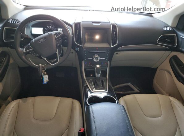2FMPK4K85JBB28409 2018 FORD EDGE White Առջևի վահանակի տեսք