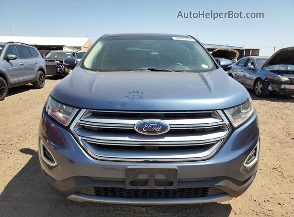 2FMPK4K9XJBC23279 2018 FORD EDGE Синий Вид спереди