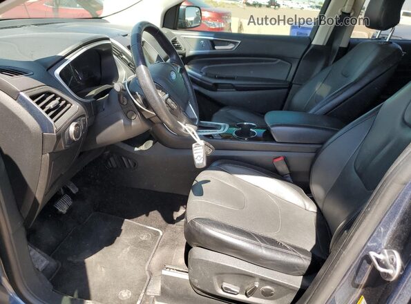 2FMPK4K9XJBC23279 2018 FORD EDGE Синий Вид салона спереди