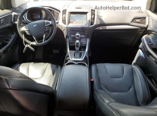 2FMPK4K9XJBC23279 2018 FORD EDGE Синий Вид панели приборов