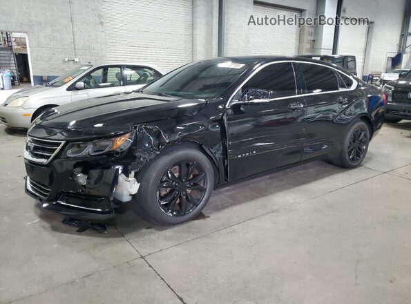 2G1105S34J9110347 2018 CHEVROLET IMPALA Black Առջևի ձախ երեք քառորդ տեսարան
